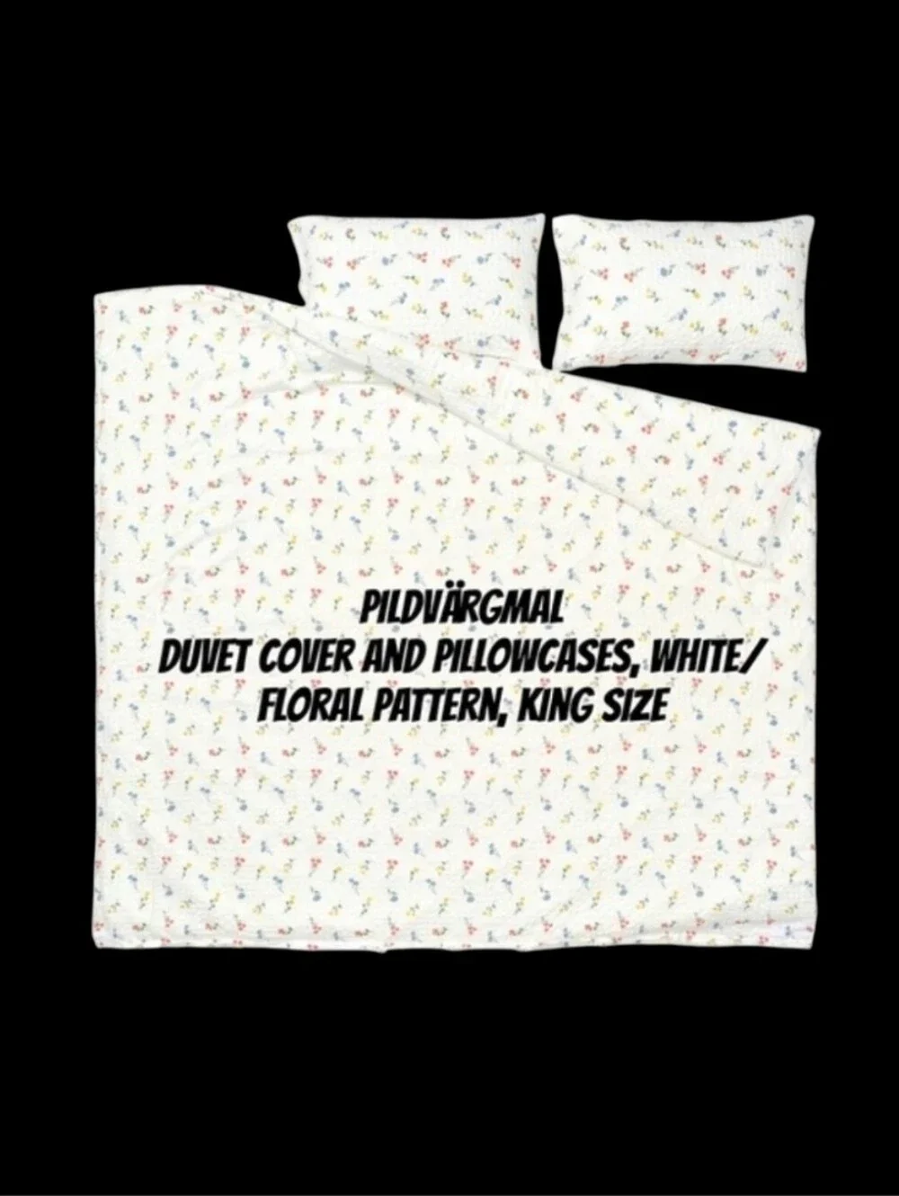 White Floral Duvet Cover & Pillowcases - King Size